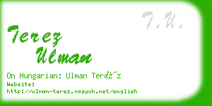 terez ulman business card